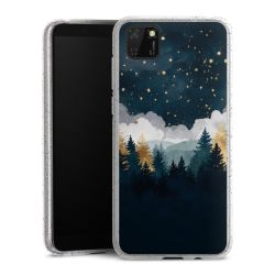 Silikon Glitter Case transparent-silber