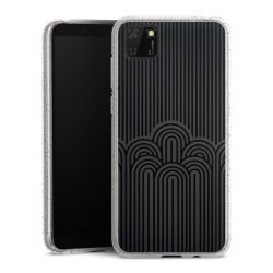 Silikon Glitter Case transparent-silber