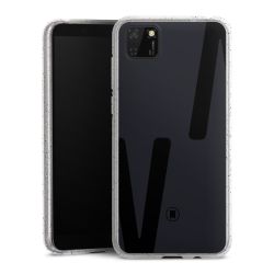 Silikon Glitter Case transparent-silber