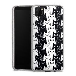 Silikon Glitter Case transparent-silber