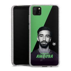 Silikon Glitter Case transparent-silber