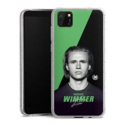 Silikon Glitter Case transparent-silber