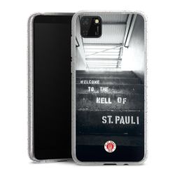 Silikon Glitter Case transparent-silber