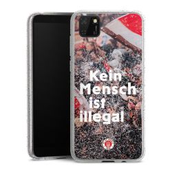 Silikon Glitter Case transparent-silber