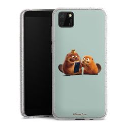 Silikon Glitter Case transparent-silber