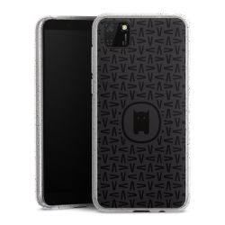 Silikon Glitter Case transparent-silber