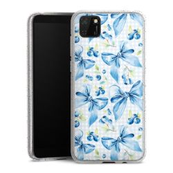 Silikon Glitter Case transparent-silber