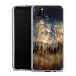 Silikon Glitter Case transparent-silber