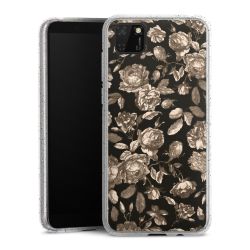 Silikon Glitter Case transparent-silber