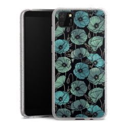 Silikon Glitter Case transparent-silber