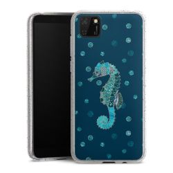 Silikon Glitter Case transparent-silber