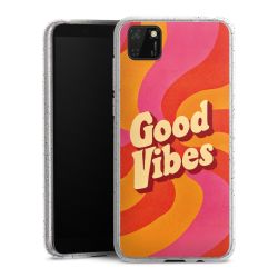 Silikon Glitter Case transparent-silber