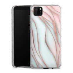 Silikon Glitter Case transparent-silber