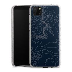 Silikon Glitter Case transparent-silber