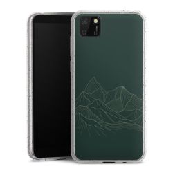 Silikon Glitter Case transparent-silber