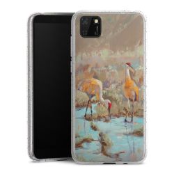 Silikon Glitter Case transparent-silber