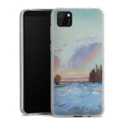 Silikon Glitter Case transparent-silber