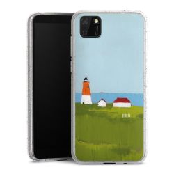 Silikon Glitter Case transparent-silber