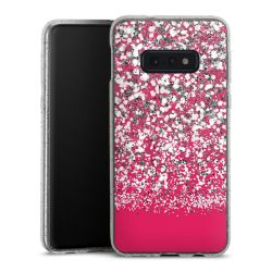 Silikon Glitter Case transparent-silber