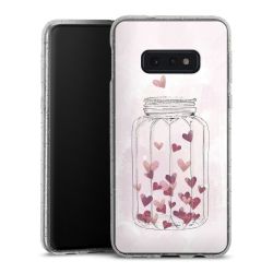 Silikon Glitter Case transparent-silber