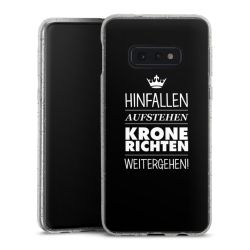 Silikon Glitter Case transparent-silber