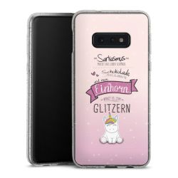 Silikon Glitter Case transparent-silber