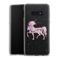 Silikon Glitter Case transparent-silber