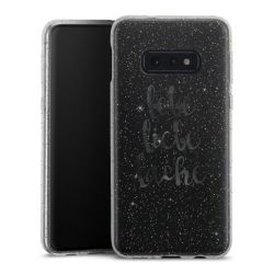 Silikon Glitter Case transparent-silber