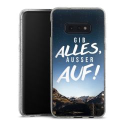 Silikon Glitter Case transparent-silber