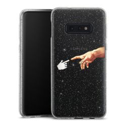 Silicone Glitter Case silver glitter