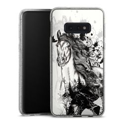 Silikon Glitter Case transparent-silber