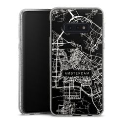 Silikon Glitter Case transparent-silber