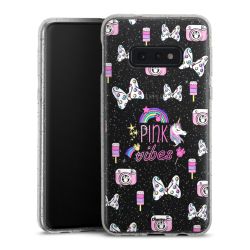 Silicone Glitter Case silver glitter