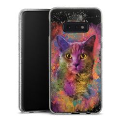 Silikon Glitter Case transparent-silber