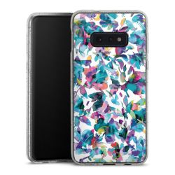 Silikon Glitter Case transparent-silber