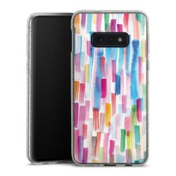 Silikon Glitter Case transparent-silber