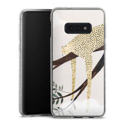 Silikon Glitter Case transparent-silber