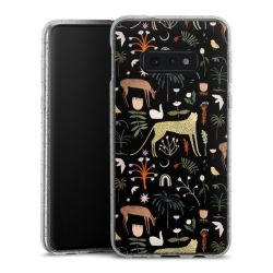 Silikon Glitter Case transparent-silber