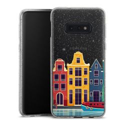 Silikon Glitter Case transparent-silber