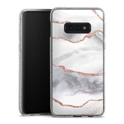 Silikon Glitter Case transparent-silber