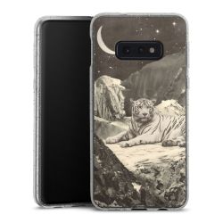 Silikon Glitter Case transparent-silber