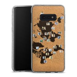 Silikon Glitter Case transparent-silber