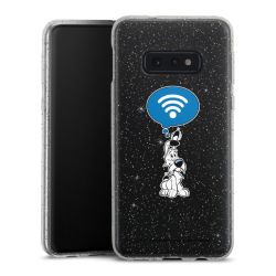 Silikon Glitter Case transparent-silber