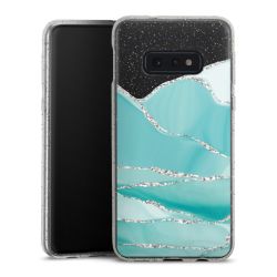 Silikon Glitter Case transparent-silber