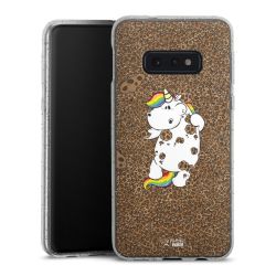 Silikon Glitter Case transparent-silber