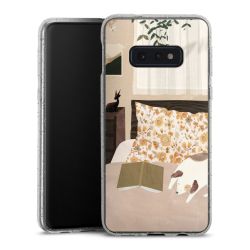 Silikon Glitter Case transparent-silber