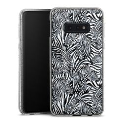 Silikon Glitter Case transparent-silber