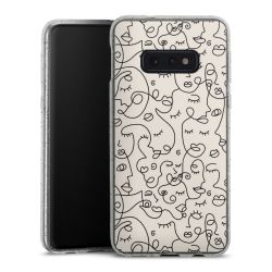 Silikon Glitter Case transparent-silber