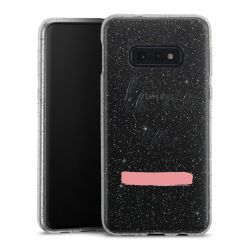 Silikon Glitter Case transparent-silber