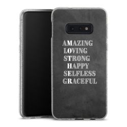 Silikon Glitter Case transparent-silber